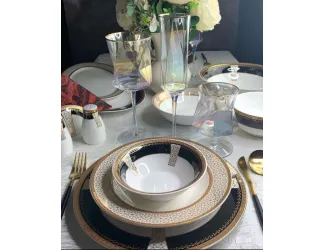 Набор из 2-х овальны блюд 35,5см Lenardi Black Baccara 205-014