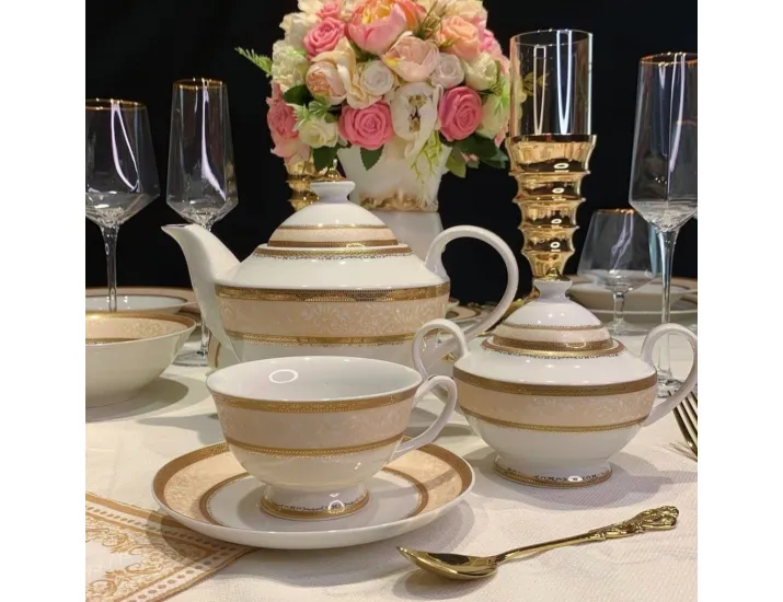 Чайно-столовый сервиз на 12 персон 88 предметов Lenardi Элизабет 205-051