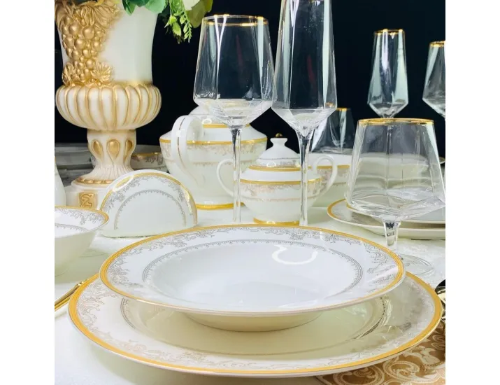 Чайно-столовый сервиз на 12 персон 88 предметов Lenardi Исидора 205-083