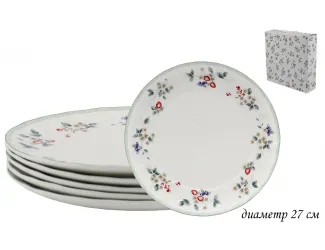 Набор тарелок 6шт 27см Lenardi Земляника 105-943