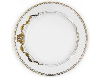 Тарелка 19см Rudolf Kampf Роза и лента 30см декор 2274 золото 02110329-2274