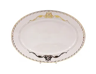 Блюдо овальное 35 Rudolf Kampf Роза и лента декор 2274 золото 02111523-2274