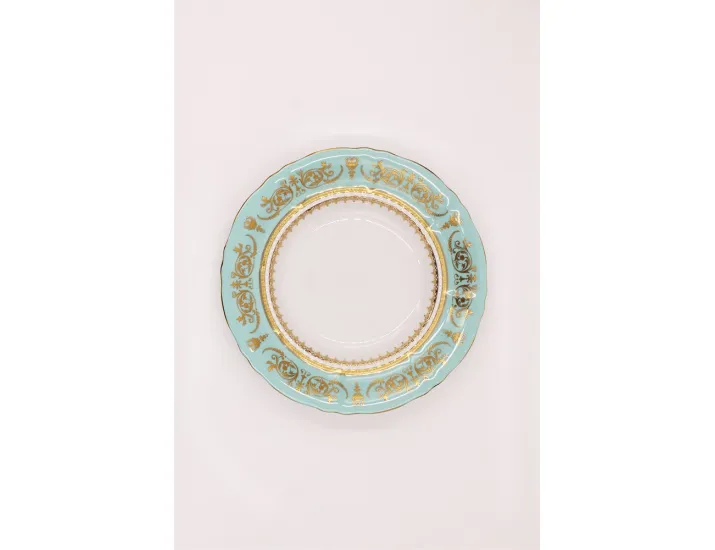 Тарелка глубокая 23см 1 шт Rudolf Kampf  Национальные традиции 238B, бирюзовый