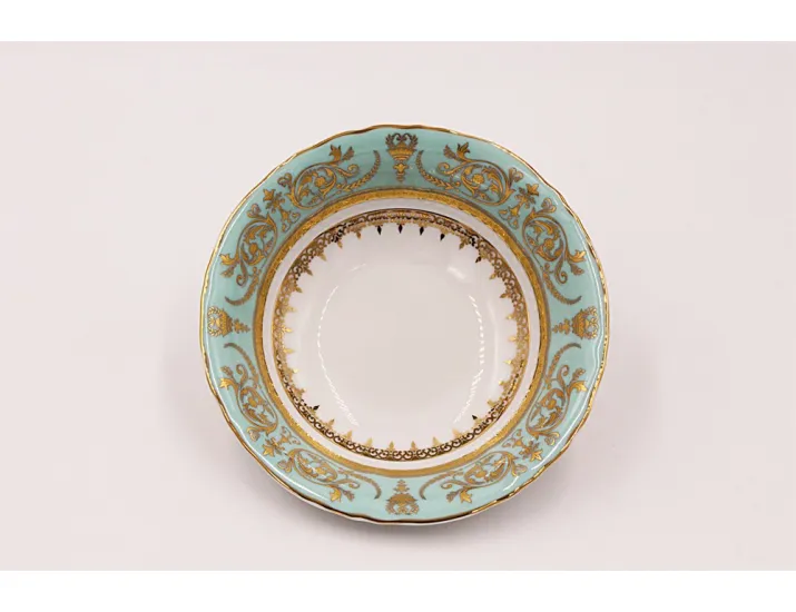 Салатник круглый 26см Rudolf Kampf  Национальные традиции 238B, бирюзовый 07111417-238B