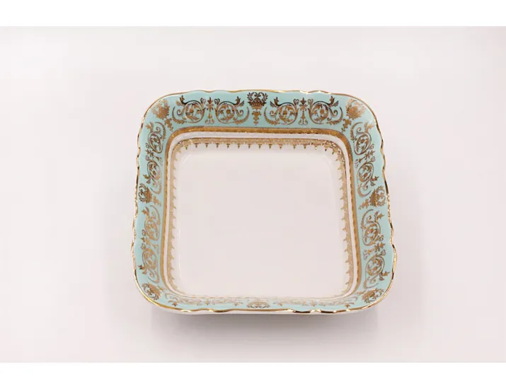 Салатник квадратный 17см Rudolf Kampf  Национальные традиции 238B, бирюзовый 07111422-238B