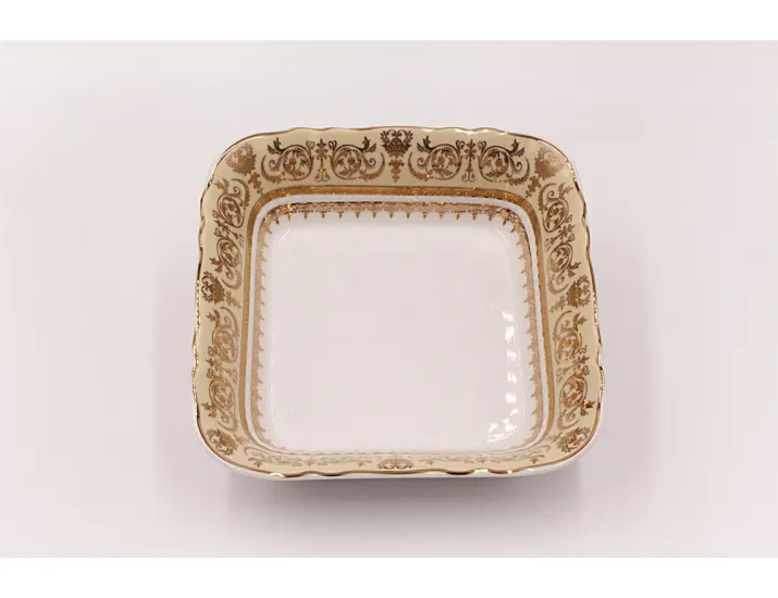 Салатник квадратный 21см Rudolf Kampf Национальные традиции 238C, жёлтый 07111423-238C