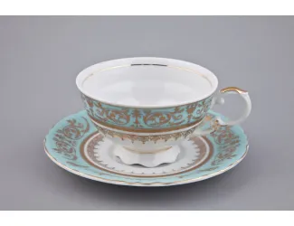 Чайная пара 200мл Rudolf Kampf  Национальные традиции 238B, бирюзовый