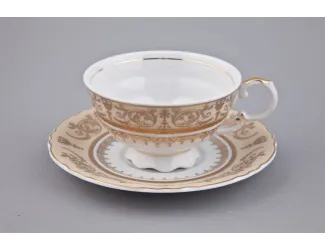 Чайная пара 200мл Национальные традиции декор 238C, жёлтый