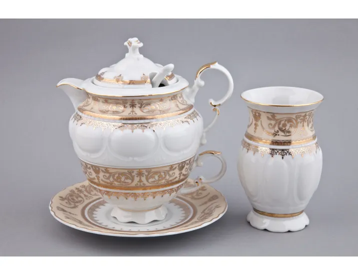 Подарочный набор чайный Rudolf Kampf на 1 персону 6 предметов, Национальные традиции 238C, жёлтый 07140824-238Ck