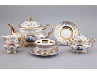 Чайный сервиз на 6 персон 15 предметов Rudolf Kampf Национальные традиции (Ирак) Великие святыни Ислама