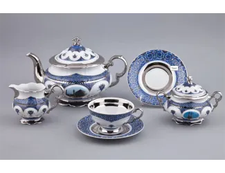 Чайный сервиз на 6 персон 15 предметов Rudolf Kampf Национальные традиции (Египет) Великие святыни Ислама