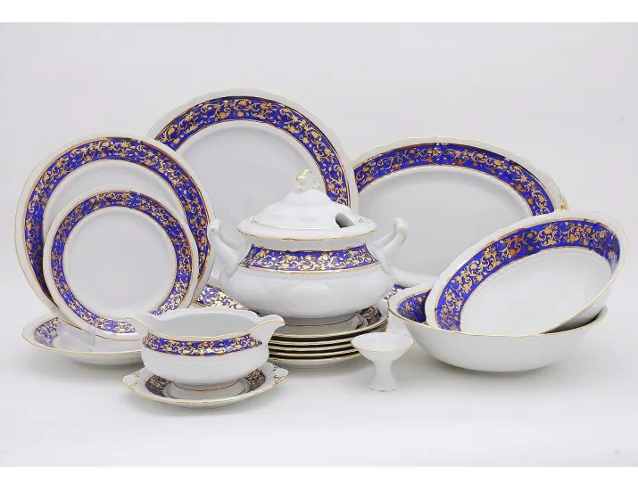 Сервиз столовый Rudolf Kampf Национальные традиции 25 предметов 6 персон декор 1824 синий 07162011-1824k
