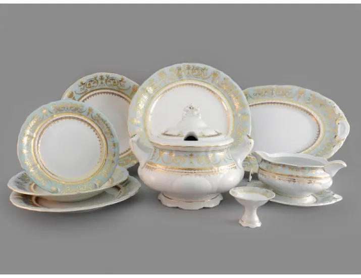 Сервиз столовый Rudolf Kampf Национальные традиции 25 предметов 6 персон декор 238B бирюза