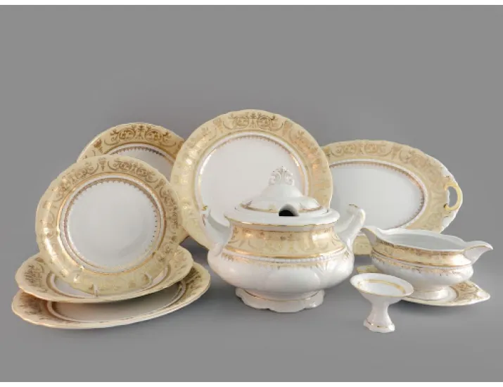 Сервиз столовый Rudolf Kampf Национальные традиции 25 предметов 6 персон декор 238C желтый