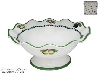 Фруктовница на ножке 25см Lenardi Фрукты 105-831