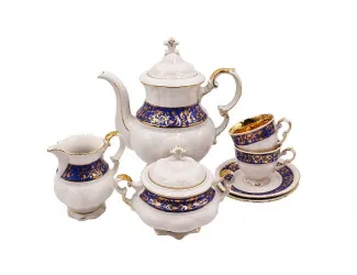 Сервиз кофейный Rudolf Kampf Национальные традиции мокко 15 предметов 6 персон декор 1824