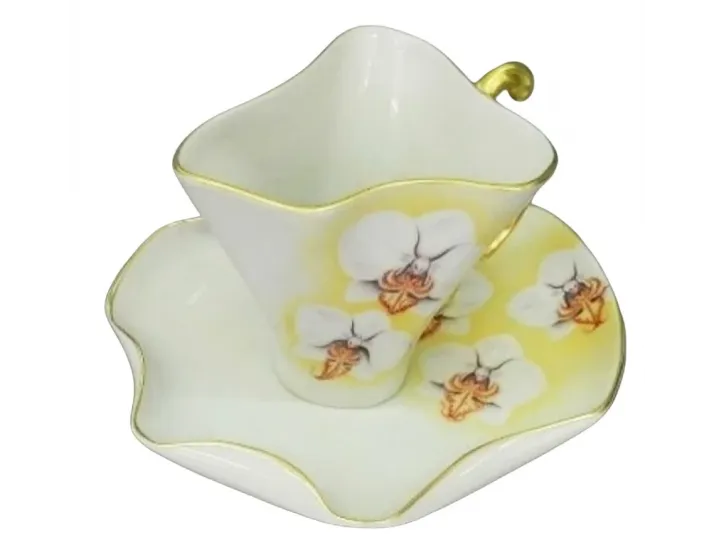 Чайная пара Rudolf Kampf Дали 0,15л, орхидея 46120425-240Hk