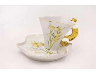 Чайная пара Rudolf Kampf Дали 0,15л, нарцисс 46120425-240U