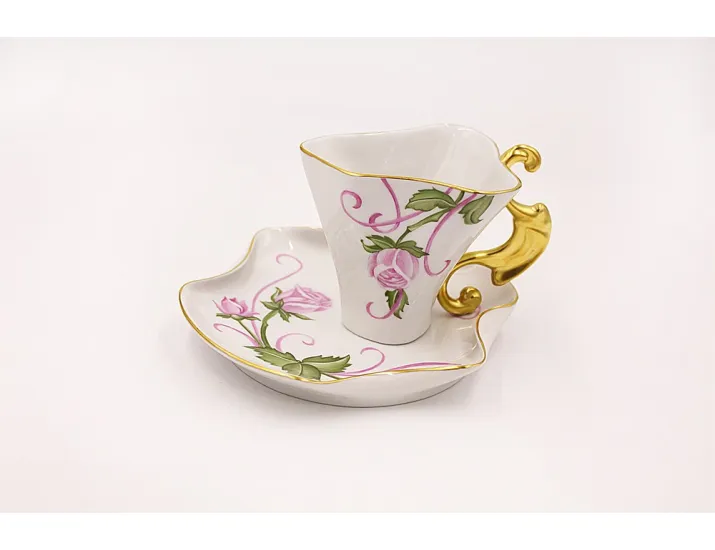Чайная пара Rudolf Kampf Дали 0,15л 46120425-240V роза