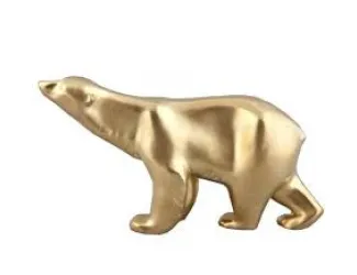 Фигурка Rudolf Kampf Медведь малый, матовое золото