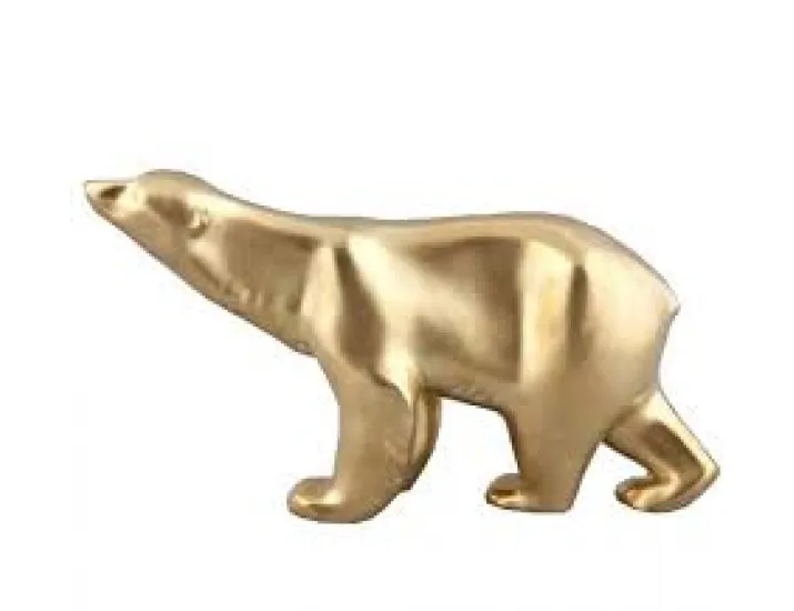 Фигурка Rudolf Kampf  Медведь малый, матовое золото