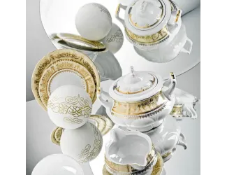 Сервиз столовый Rudolf Kampf Национальные традиции 25 предметов 6 персон декор 238C желтый