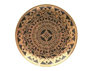 Тарелка мелкая Rudolf Kampf Александрия 30см черный с золотом 36111333-2283k