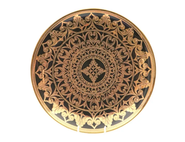 Тарелка мелкая Rudolf Kampf Александрия 30см черный с золотом 36111333-2283k