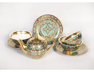 Подарочный набор тет-а-тет на 3 персоны 4 предмета Rudolf Kampf Александрия мятный 36140715-2282k