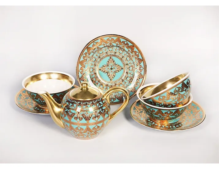 Подарочный набор тет-а-тет на 3 персоны 4 предмета Rudolf Kampf Александрия мятный 36140715-2282k