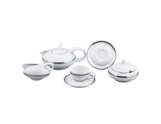 Сервиз чайный Rudolf Kampf Тереза 15 предметов 6 персон отводка платина декор 0011