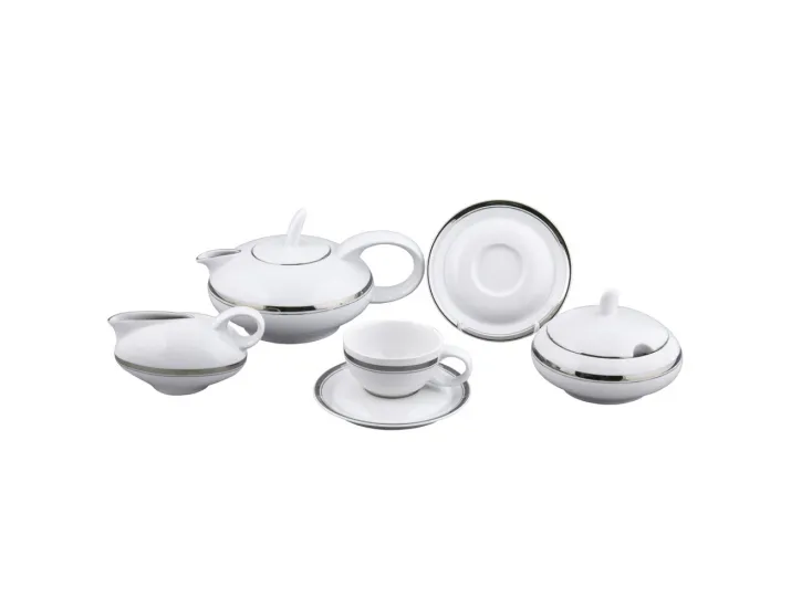 Сервиз чайный Rudolf Kampf Тереза 15 предметов 6 персон отводка платина декор 0011