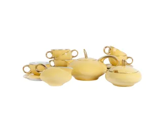 Сервиз чайный Rudolf Kampf Мария Тереза 15 предметов 6 персон жёлтый 42160725-2551