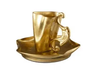 Чайная пара высокая Rudolf Kampf Дали 0,15л матовое золото 46120414-1001