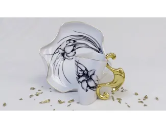 Чайная пара высокая Rudolf Kampf Дали 0,15л 46120414-240Ck