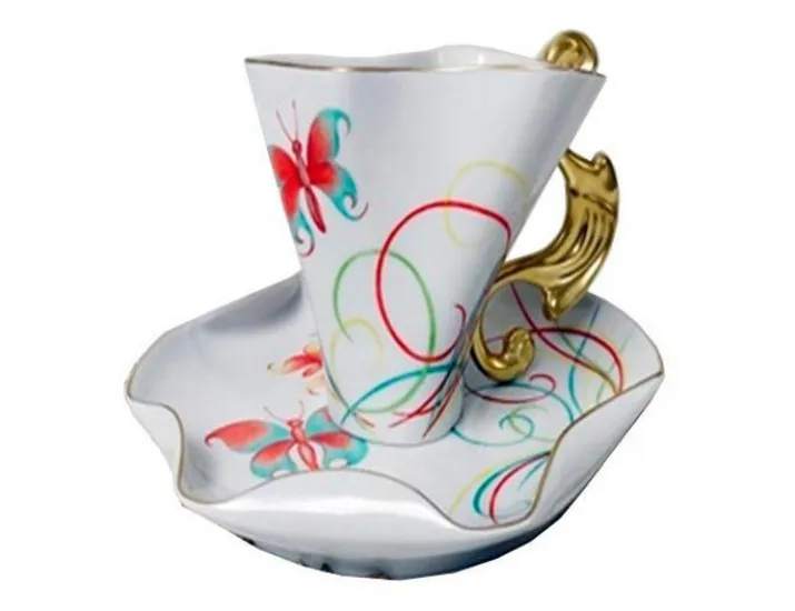 Чайная пара Rudolf Kampf Дали 0,15л, бабочка 46120425-240Fk