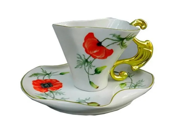 Чайная пара Rudolf Kampf Дали 0,15л, мак 46120425-240Kk