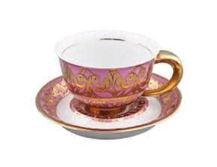 Чайная пара 350мл Rudolf Kampf Кельт декор 2291 розовый 52120411-2291