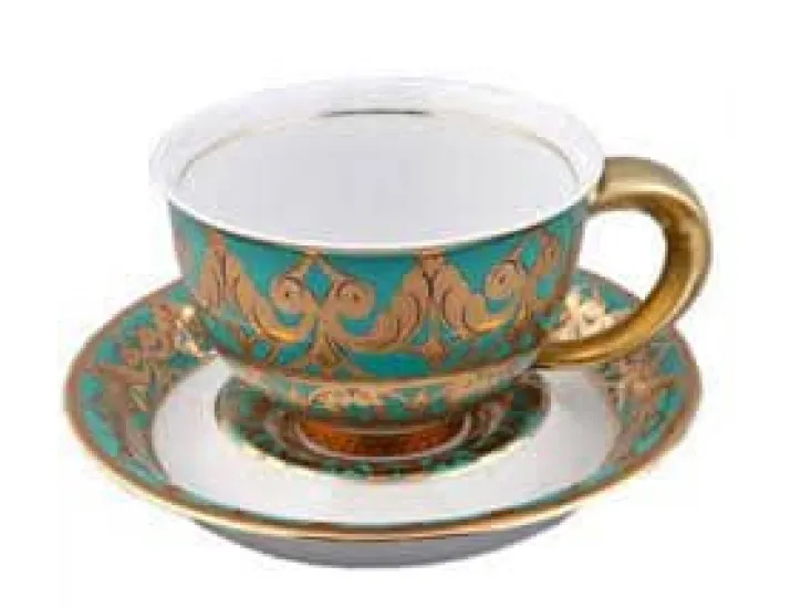 Чайная пара 350мл Rudolf Kampf Кельт декор 2292 бирюзовый 52120411-2292k