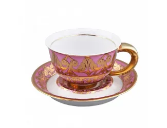 Чайная пара 300мл Rudolf Kampf Кельт декор 2291 розовый 52120412-2291