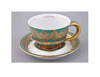 Чайная пара 300мл Rudolf Kampf Кельт декор 2292 бирюзовый 52120412-2292