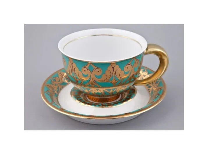 Чайная пара 300мл Rudolf Kampf Кельт декор 2292 бирюзовый 52120412-2292