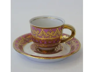 Кофейная пара 100мл Rudolf Kampf Кельт декор 2291 розовый 52120413-2291k