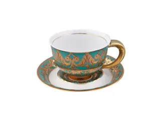 Кофейная пара Rudolf Kampf Кельт декор 2292 бирюзовый 52120413-2292k