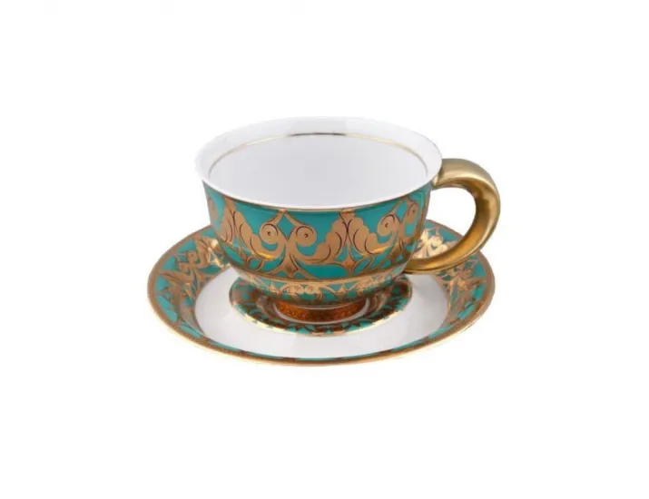 Кофейная пара Rudolf Kampf Кельт декор 2292 бирюзовый 52120413-2292k