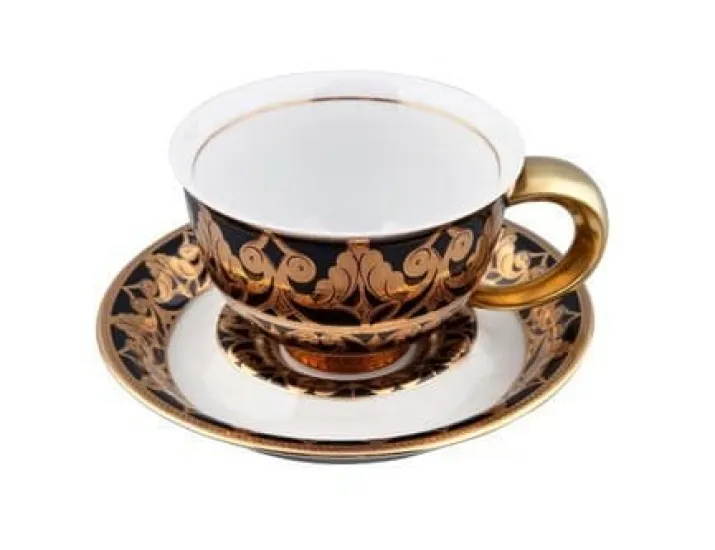 Кофейная пара 100мл Rudolf Kampf Кельт декор 2293 чёрный 52120413-2293k