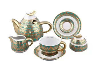 Сервиз кофейный с чайником 0,55л Rudolf Kampf Кельт , бирюза