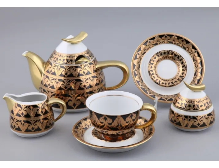 Сервиз чайный Rudolf Kampf Кельт на 6 персон 15 предметов черный 52160728-2293k