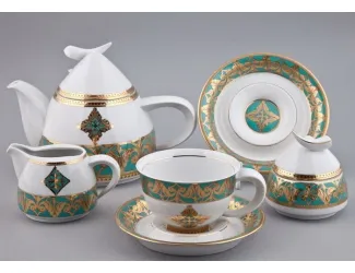 Сервиз чайный Rudolf Kampf Кельт на 6 персон 15 предметов бирюза 52160728-2297k