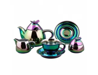 Сервиз чайный Rudolf Kampf Кельт на 6 персон 15 предметов хамелеон титановое покрытие 52160728-2302